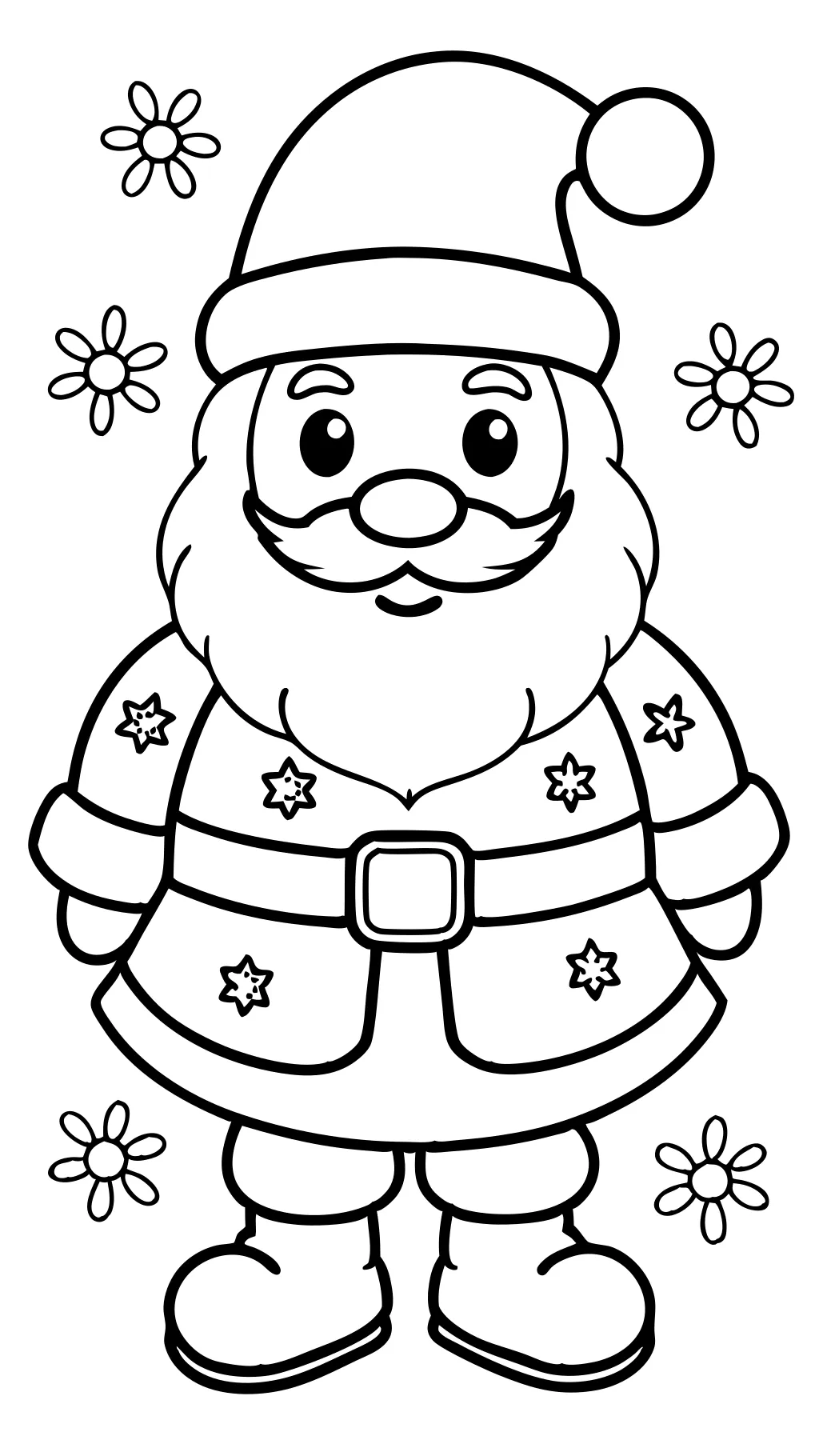 printable santa coloring page